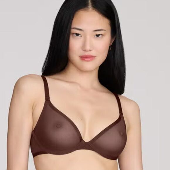 CUUP The Plunge Mesh Bra Espresso, Various Sizes NEW W/O TAG - Picture 1 of 6